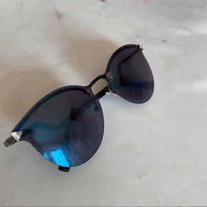 Fendi Mirrored Rimless Cat Eye Sunglasses